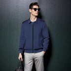 Herren sportliche Jacke mit strukturiertem Design und modernem Kragen R&B