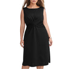 Damen Midikleid mit eleganten Drapierungen und figurbetontem Schnitt R&B