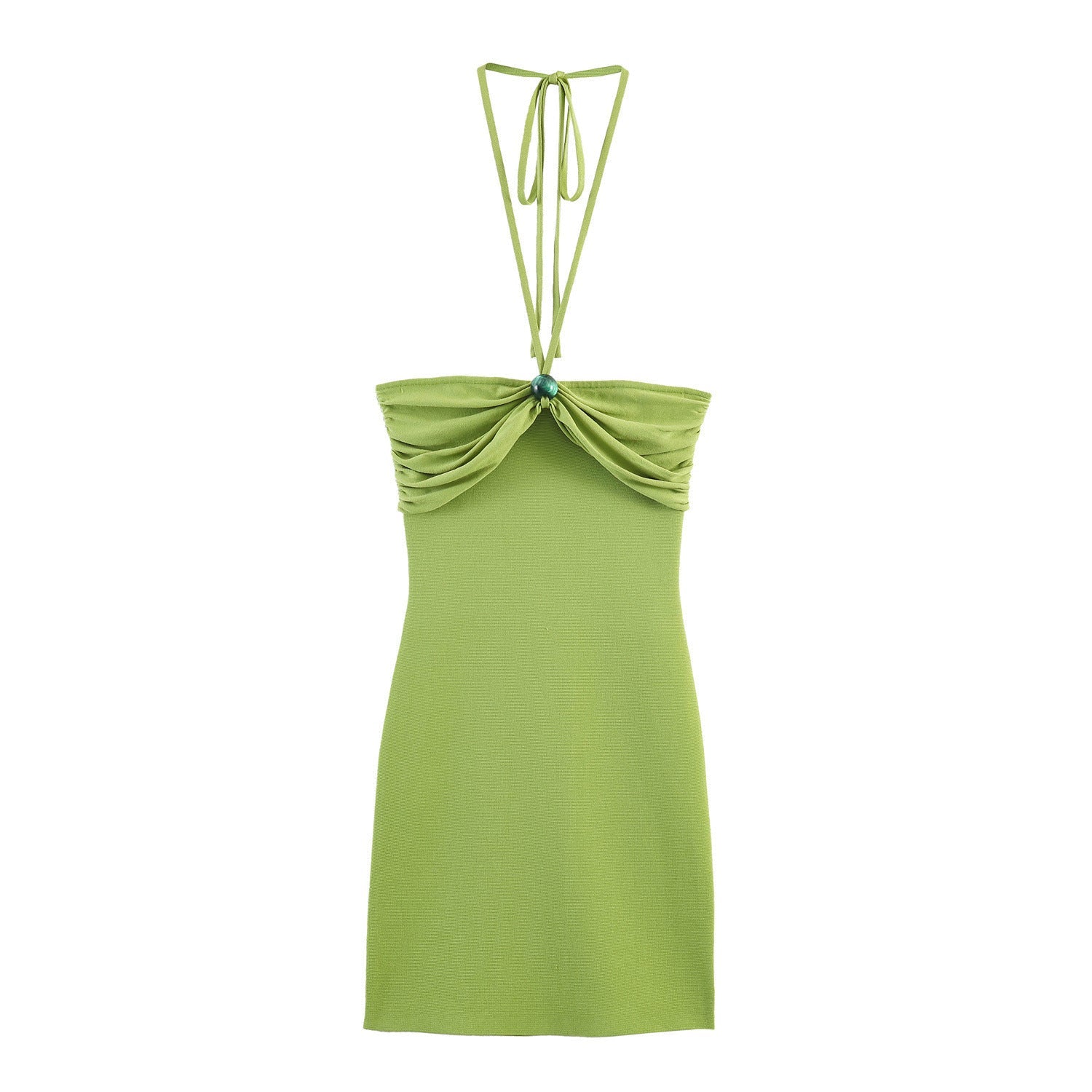 Damen Minikleid mit raffinierten Rüschendetails und schickem Halterneck R&B