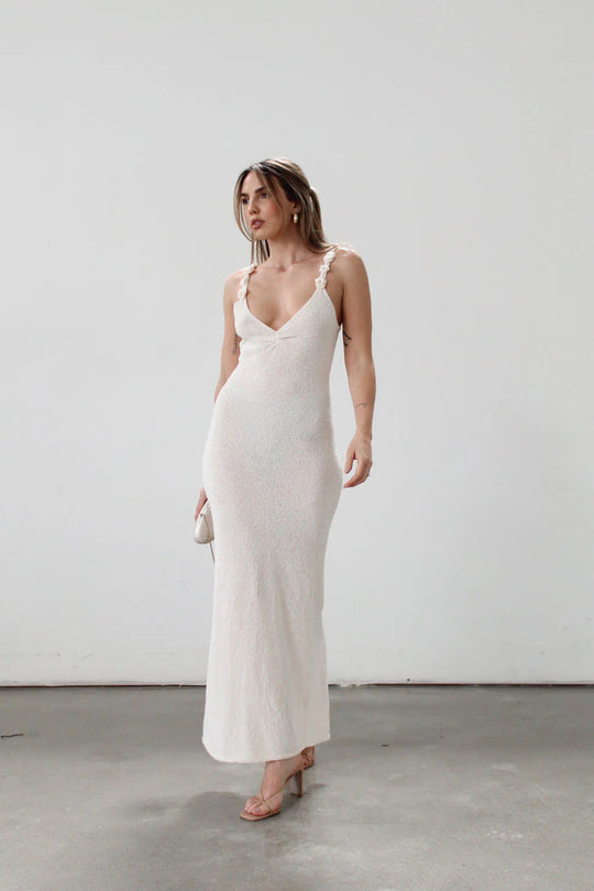 Damen Elegantes Maxikleid mit raffinierten Trägern und fließendem Stoff R&B