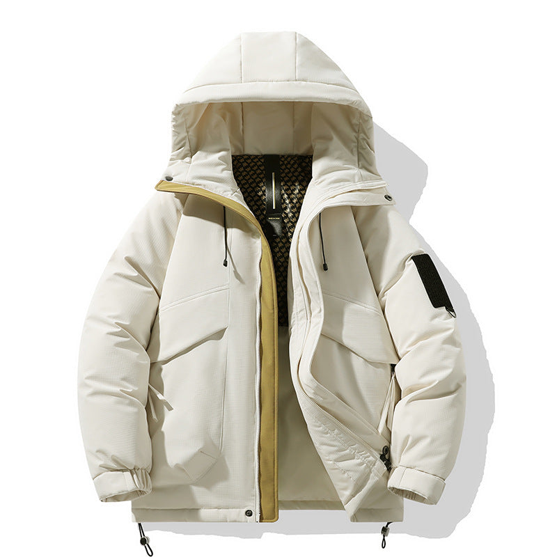 Damen Winter-Pufferjacke mit isolierendem Innenfutter und verstellbarem Kapuzensystem