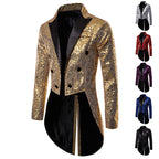 Herren Pailletten-Blazer im eleganten Schnitt mit asymmetrischem Design R&B