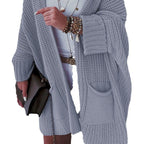 Damen Grober Strick-Cardigan R&B