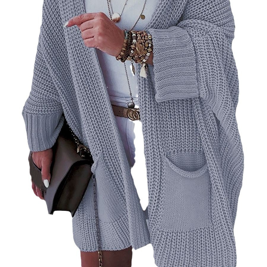 Damen Grober Strick-Cardigan R&B