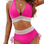 Damen Hochtaillierter Bikini mit schickem Cut-Out und verstellbaren Trägern R&B