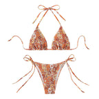 Damen Triangel-Bikini mit trendigem Rüschendesign