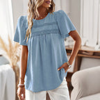 Damen Elegantes Oberteil mit dekorativen Rüschen und feinen Details R&B