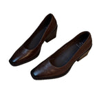 Damen Elegante Stiefeletten mit quadratischer Zehenform und bequemem Blockabsatz