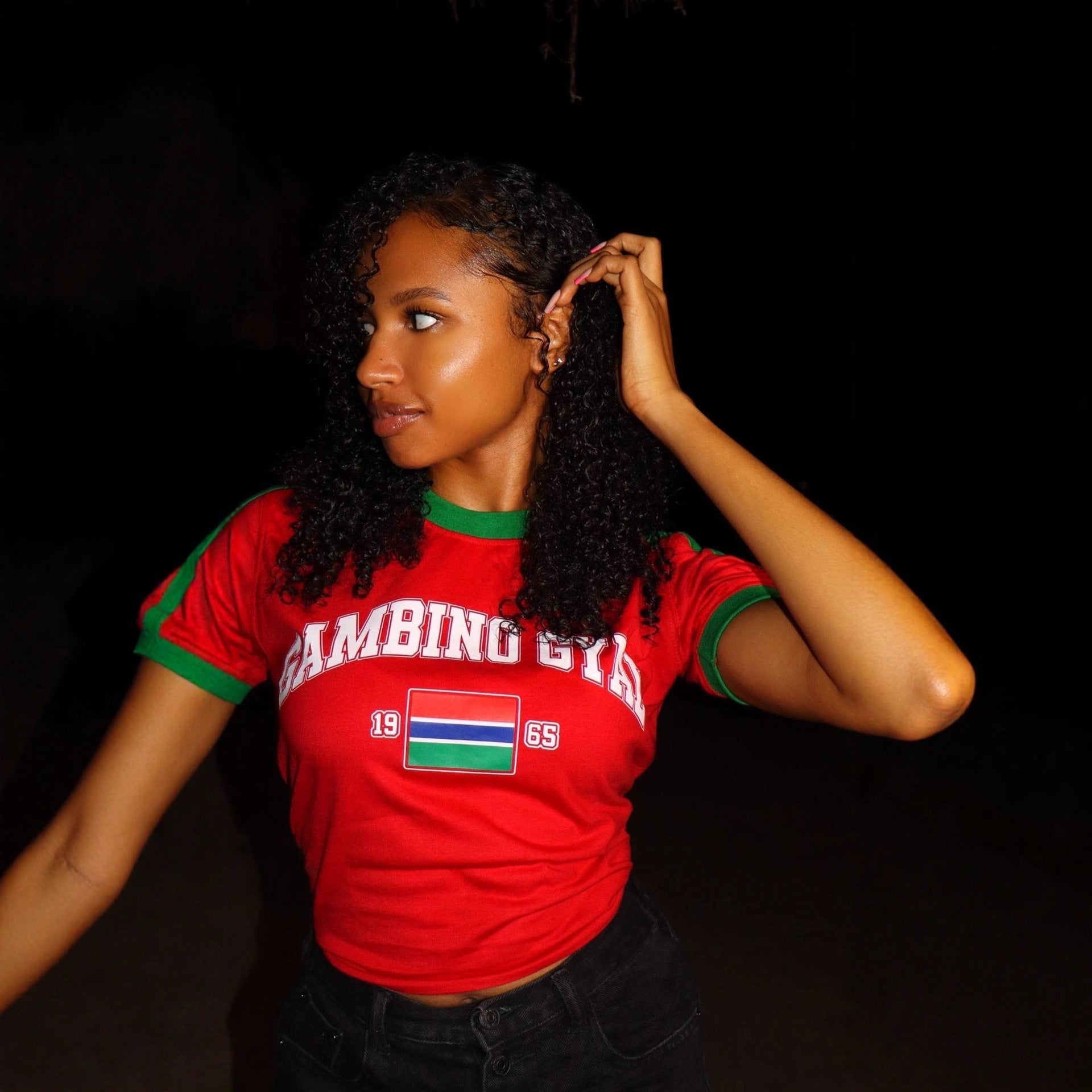 Damen sportliches T-Shirt mit trendigem Grafikdruck und lässigem Schnitt R&B