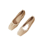 Damen elegante Ballerinas mit perlverziertem Design und komfortablem Fußbett R&B