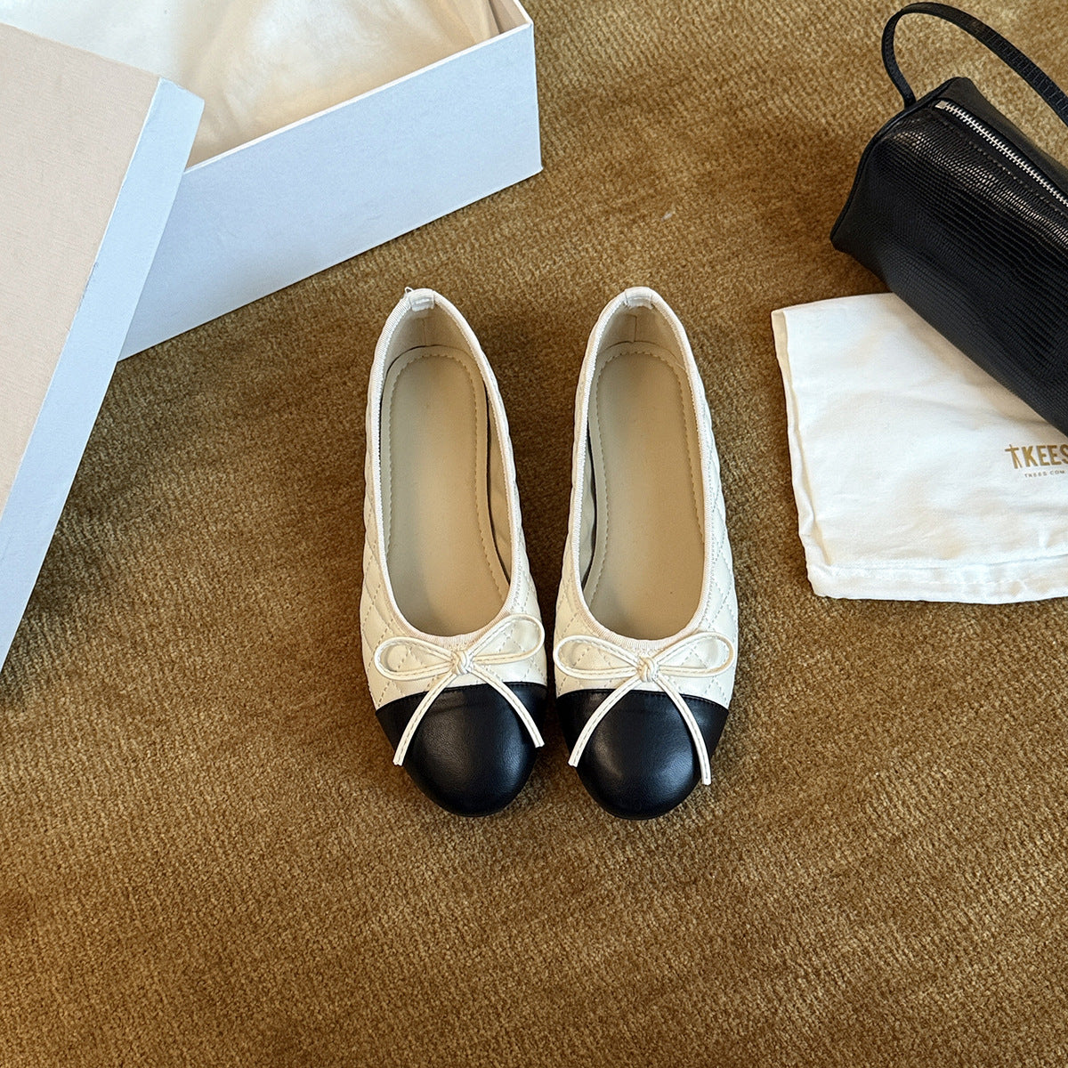 Damen Ballerinas mit elegantem Schleifendetail aus hochwertigem Leder R&B