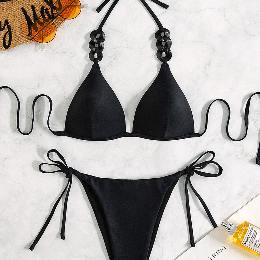 Damen Triangel-Bikini mit dekorativem Tribal-Band R&B