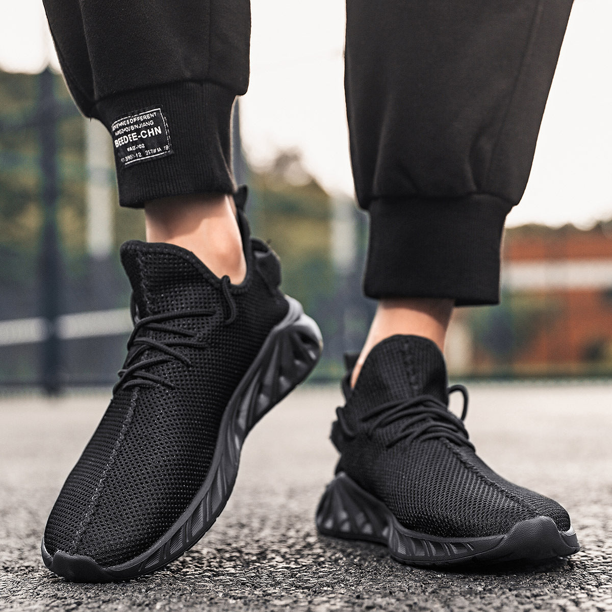 Damen atmungsaktive Sneaker mit elastischem Schnellverschluss R&B