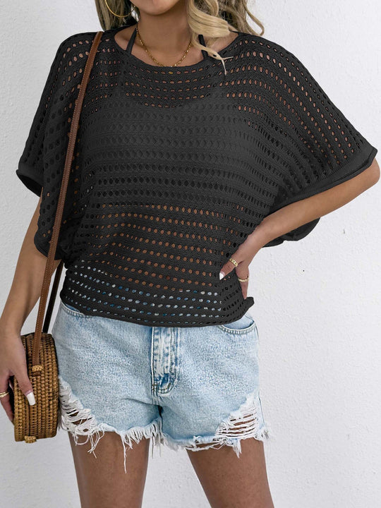 Damen luftiges Netz-T-Shirt R&B
