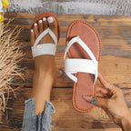 Damen Offene Freizeit-Sandalen mit geflochtenem Riemendesign R&B