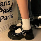 Damen Modische Plateau-Pumps mit verstellbarem Riemen und stabiler Sohle R&B