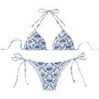 Damen Triangel-Bikini mit buntem Floral-Design R&B