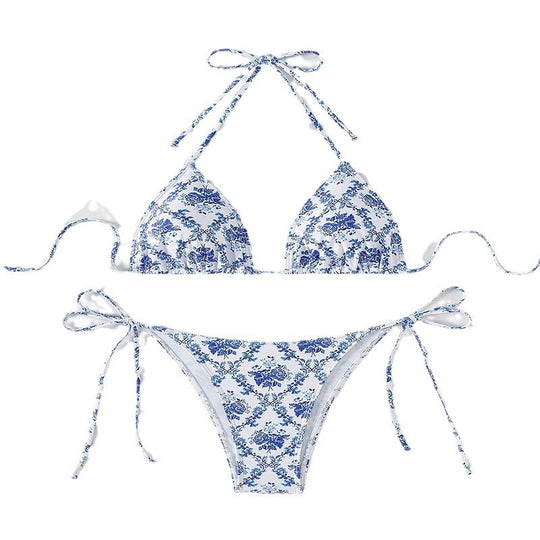 Damen Triangel-Bikini mit buntem Floral-Design R&B