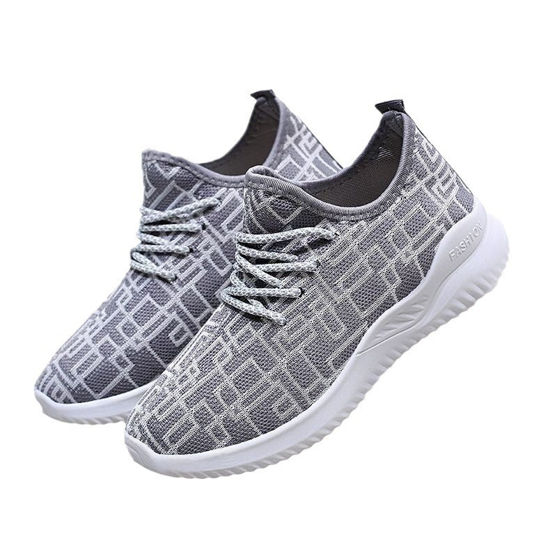 Damen Atmungsaktive Freizeit-Sneaker mit modischem Strickdesign R&B