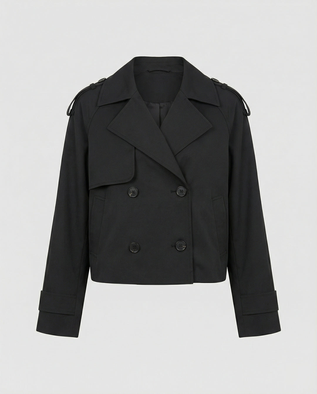 Damen Lederjacke Kurz Locker Geschnitten PU-Leder Stylische Übergangsjacke