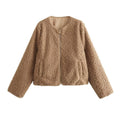 Damen Teddyjacke mit Reißverschluss und seitlichen Eingrifftaschen R&B