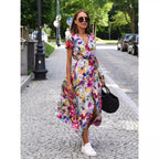 Damen Maxikleid mit floralem Muster R&B
