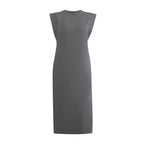 Damen Maxikleid mit schlichten Linien und modernen Schulterdetails R&B