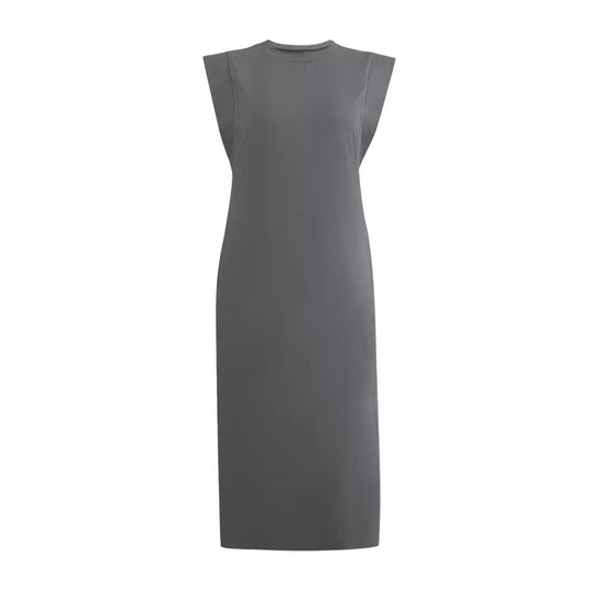 Damen Maxikleid mit schlichten Linien und modernen Schulterdetails R&B