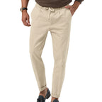 Herren Bequeme Chino-Hose mit elastischem Bund und stylischem Kordelzug R&B