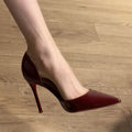 Damen elegante Slingback Pumps mit hochglänzender Oberfläche R&B