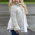 Damen Modische Strickjacke mit hohem Kragen und Knopfdetails R&B