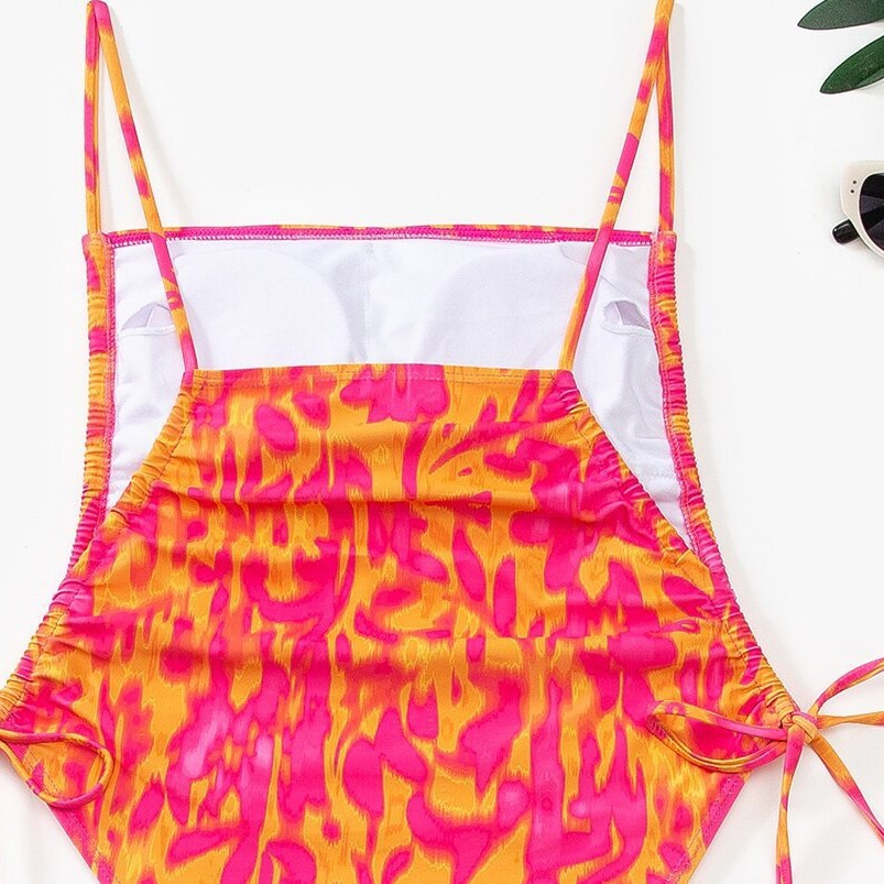 Damen Schwimmanzug mit kreativem floralen Muster und verstellbaren Trägern R&B
