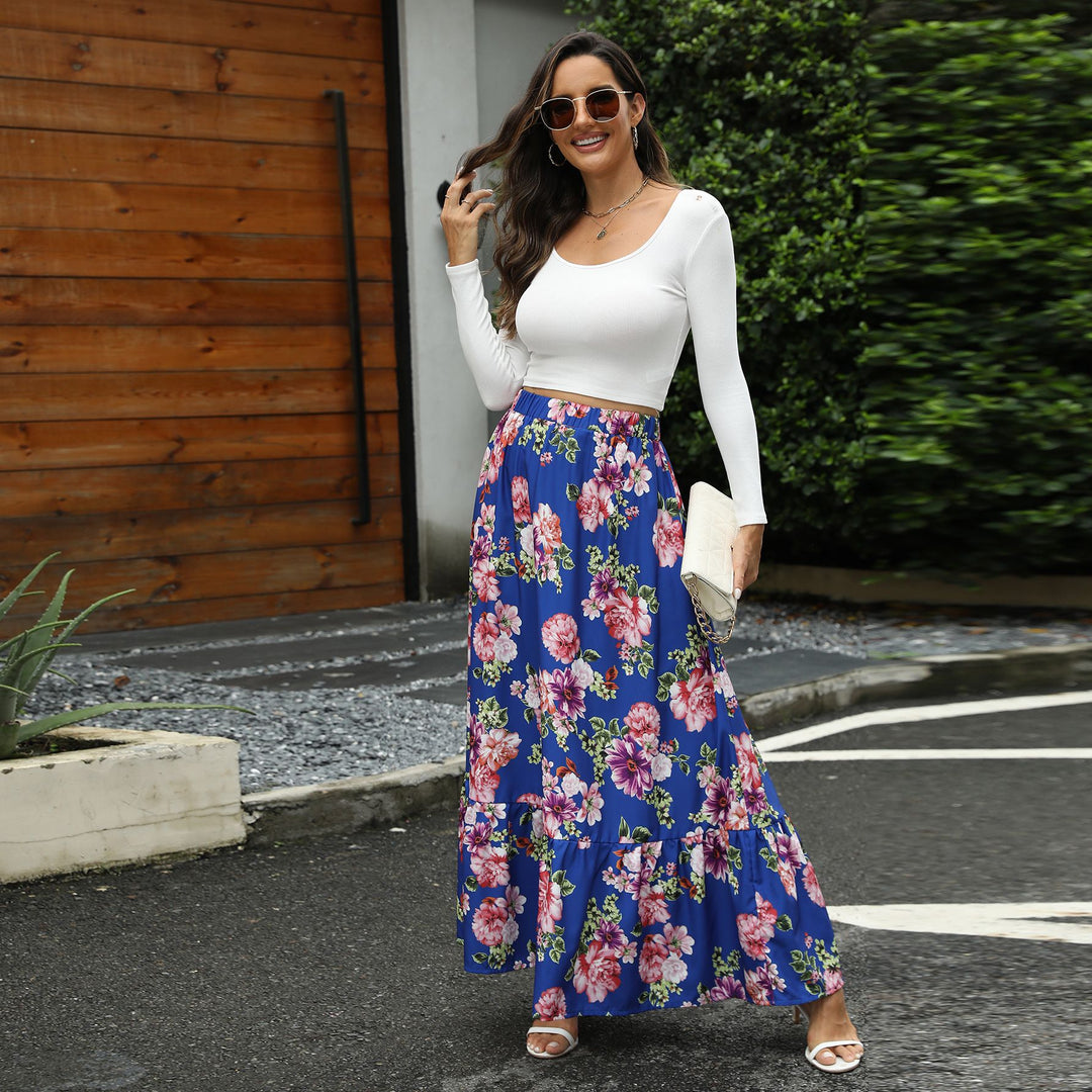 Damen Midikleid mit floraler Stickerei R&B