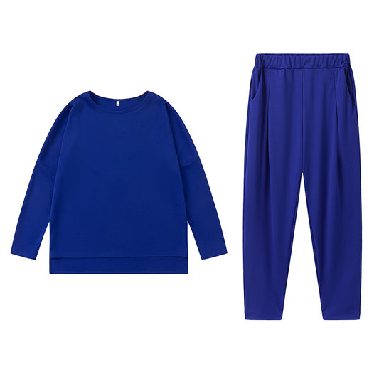 Damen Sportliches Sweat-Outfit mit elastischem Bund und geräumigen Taschen R&B
