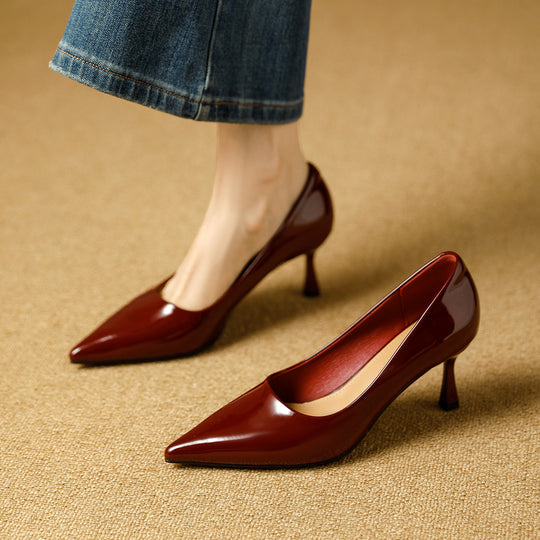 Damen elegante spitze Pumps mit komfortablem Absatz R&B