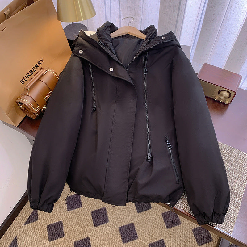 Damen Leichte Übergangsjacke mit verstellbarem Kapuzenkragen und praktischen Taschen R&B