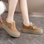 Damen Flauschige Slipper mit praktischer Schnalle R&B