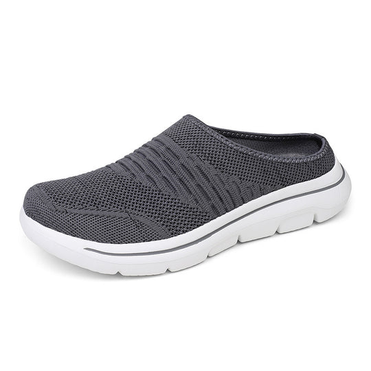 Damen nan atmungsaktive Strick-Slipper Clog mit orthopädischem Memory-Schaum-Fußbett R&B