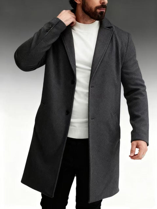Herren klassischer und eleganter Wintermantel R&B