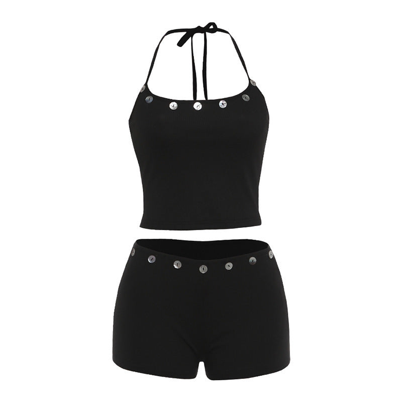 Damen Bikini-Set mit modernen Pailletten-Details und verstellbaren Trägern R&B