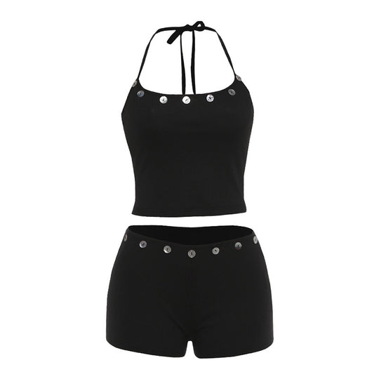 Damen Bikini-Set mit modernen Pailletten-Details und verstellbaren Trägern R&B