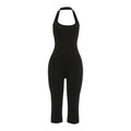 Damen Eleganter und figurbetonter Jumpsuit mit hochgeschlossenem Kragen R&B