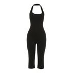 Damen Eleganter und figurbetonter Jumpsuit mit hochgeschlossenem Kragen R&B