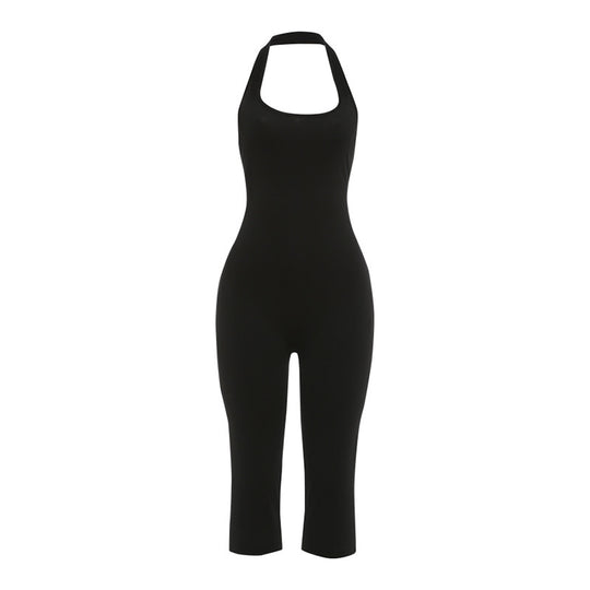 Damen Eleganter und figurbetonter Jumpsuit mit hochgeschlossenem Kragen R&B