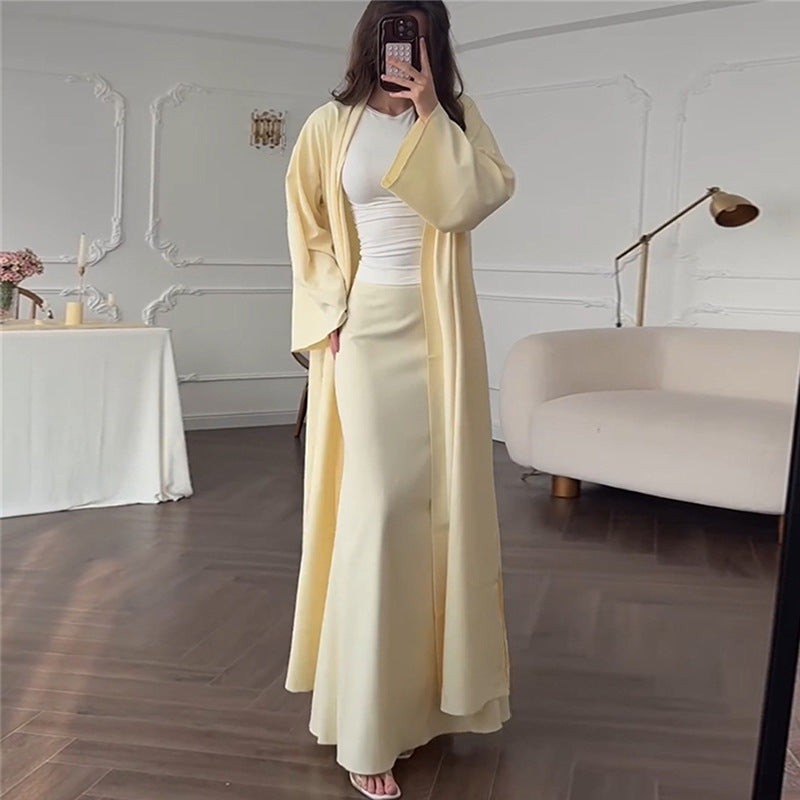 Damen eleganter Langmantel mit weich fließender Silhouette R&B