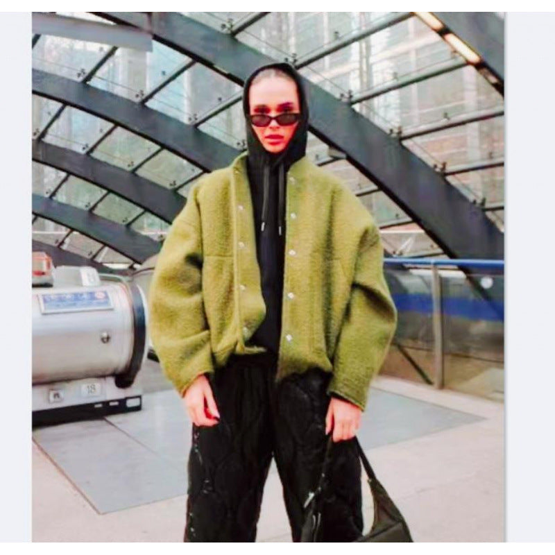 Damen Oversize Softshell-Jacke mit großem Kragen und praktischen Taschen R&B