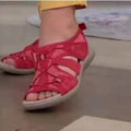 Damen Komfortable Sandalen mit flexiblen Riemen und anatomischem Fußbett R&B