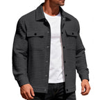 Herren nan gequiltete Hemdjacke im Overshirt-Stil mit Druckknopfleiste und aufgesetzten Brustklappen R&B