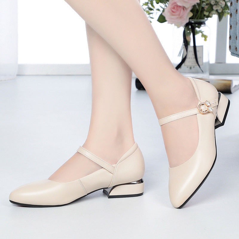Damen Mary Jane Pumps mit modischem Schmuckdetail und komfortablem Blockabsatz R&B