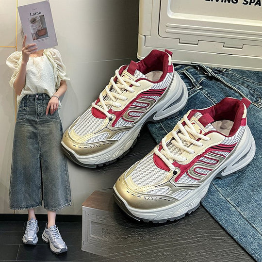 Damen Sportliche Sneakers mit atmungsaktivem Obermaterial und dämpfender Sohle R&B